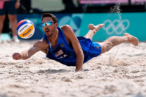 Beach volleyball between Spain and United States